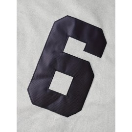 Men's Detroit 6 Embroidered Baseball Jersey - V-Neck Short Sleeve Button-Up Shirt with Bold Lettering & Number 6 Design, Loose Fit Polyester Top for Training, Casual Wear & Sports (Sizes S-3XL)