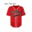 Men'S # 10 Red Baseball Shirt With Embroidered Letter V-neck Button Polyester Fiber Machine Washable - Perfect For Sports And Casual Size S-3XL