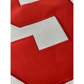 1pc Canada Hockey Jersey, Men's Long Sleeve V-Neck Polyester Pullover with Letter & Number, Loose Fit Sports Top for Training, Casual & Team Sports - Red & White, Sizes S-3XL, Athletic Clothing|Patriotic Design|Durable Wear