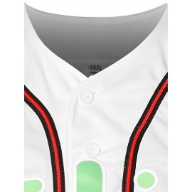 ATLiens 96 Navy Blue Men's Baseball Jersey - Stitched, Stretch Knit Fabric for Comfortable, Casual & Outdoor Team Sports, V-Neck, 