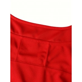 Ice Hockey Jersey 20 Sets of Hoodies and Sweatshirts, Polyester Stitched V-Neck, Micro-Flexible Knitted Fabric, Men's Loose-Fit Sportswear, Suitable for Casual, Outdoor, Training and Beach, Red S-3XL