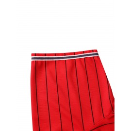 Men's Premium #5 Embroidered Baseball Jersey - Breathable, Moisture-Wicking, Short Sleeve, Stretchy Training Shirt for Competition & Casual Wear