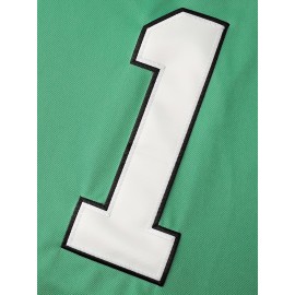 Stitched 1 Green Football Jersey With Loose Embroidery, Fashionable, Casual, And Street Breathable Football Jersey
