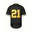 Men'S #21 Black Baseball Jersey - V-Neck, Polyester, Machine Washable - Perfect for Sports & Casual Wear