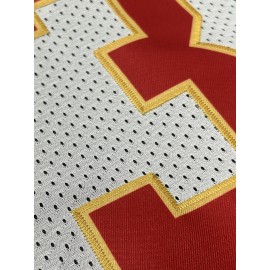 Men'S Polyester V-neck Football Jersey #13 Embroidered Alphabet Sportswear - Four Season Breathable Training Top for Casual, Running, Sports, Party - Slight Stretch, Knit Fabric Jersey with Loose Fit for Adults and Teens