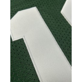 Men's Green #10 Embroidered Rugby Shirt - Breathable Polyester V-Neck Jersey with Slight Stretch, Loose Fit for Training, Casual & Outdoor Activities | All-Season Machine Washable Sports Apparel, Sporty Design