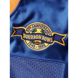 Men'S # 9 Blue Rugby Sweatshirt Breathable V-neck Embroidered Polyester Knitted Micro Elastic Loose Fabric