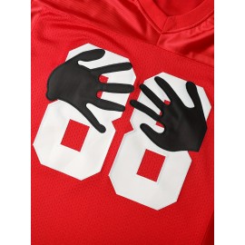 88 Men's Rugby Jersey Sports Training Jersey Red Breathable And Comfortable Casual Shirt S-3XL