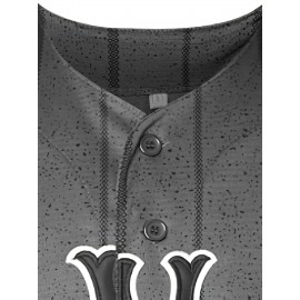 Men'S Baseball Shirt # 12 Grey Casual Sports Shirt S-3XL