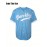 Men'S # 42 Blue Baseball Jersey V-neck Polyester Sports Top With Slight Elasticity, Loose Fit, Buckle Design, Letter And Number Patterns, Breathable And Comfortable, Suitable For Training, Leisure, Beach S-3XL