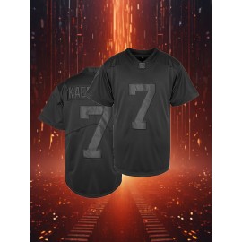 Men's #7 Embroidered Soccer Jersey - Breathable V-Neck, Casual Sports Shirt for Outdoor Activities & Parties, Sizes S-XXXL
